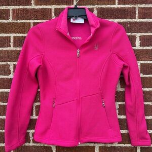 Hot Pink Spyder Core Sweater Jacket Zip Front size Medium